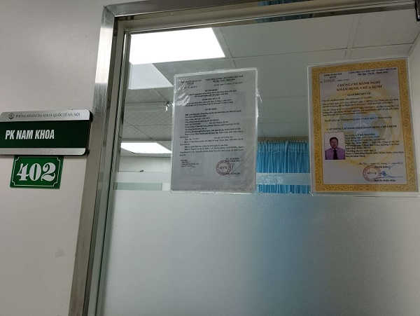 giấy chứng nhận phòng khám nam khoa được sở y tế cấp phép