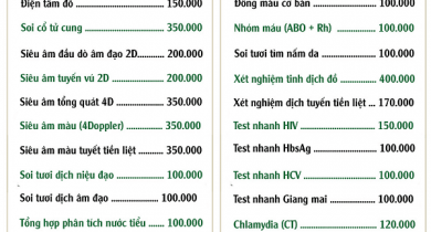 bảng giá chi phí xét nghiệm hpv giá bao nhiêu tiền